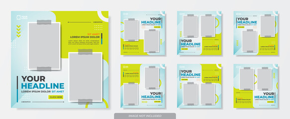 Template social media post collection