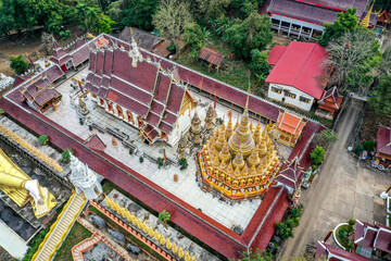 Fototapeta premium Wat Phrathat Suthon Mongkhon Khiri temple complex in Phrae, Thailand