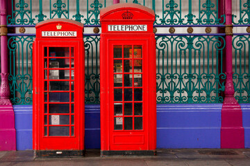 London's, legendary red telephone cab