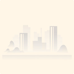 Naklejka premium city background town silhouette gray downtown vector