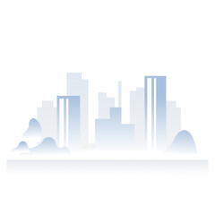 city background town silhouette gray downtown vector