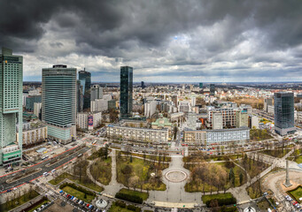 Centre of Warsaw, capital of Poland