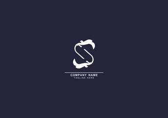 Letter S SS stylish logo, vector icon design