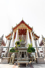 Thai architecture in Wat Pho public temple in Bangkok, Thailand.
