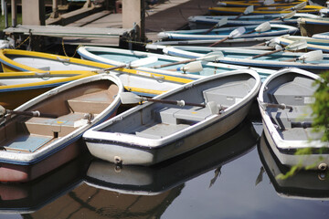 Fototapeta na wymiar Boats in the harbour Outdoor