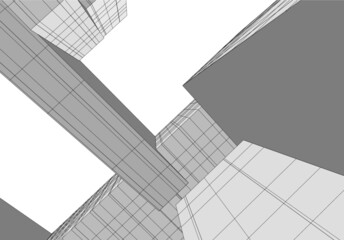 sketch of modern building