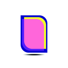 blue square button with reflection