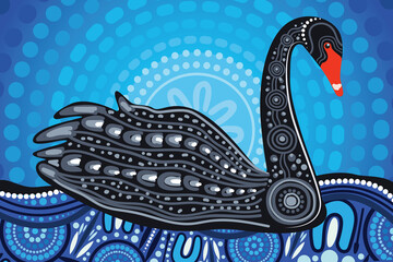 Black swan aboriginal art - Vector © rashmisingh