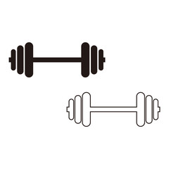 barbell set icon vector illustration sign