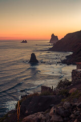 sunset over the sea