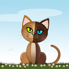 illustration of chimera cat