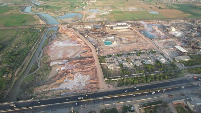 Great Aerial view of Kala Shah Kako Village of Sheikhupura Punjab Pakistan