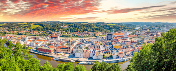 Blick über Passau, Bayern, Deutschland 