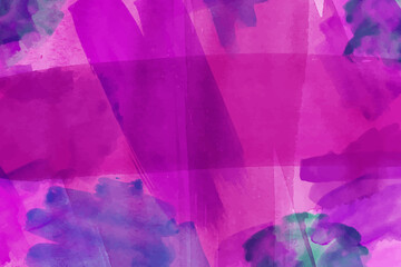 Hand painted abstract blue and violet watercolor background.
