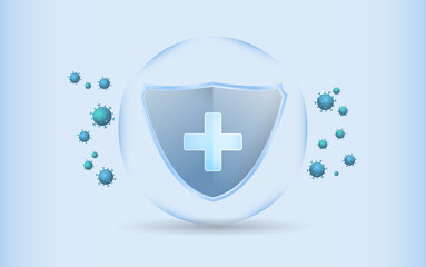 Shield protection from virus to enter