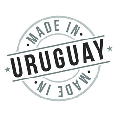Made in Uruguay Quality Original Map.Stamp Design Vector Art Seal Badge Illustration.