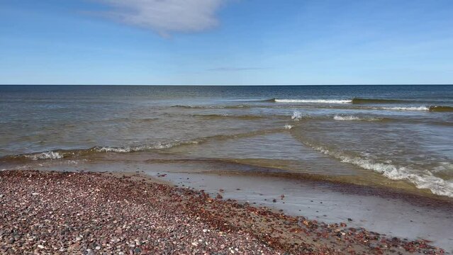 Beach of the Baltic sea in Nida, Lithuania