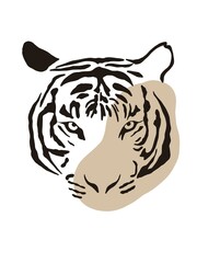 tiger head silhouette