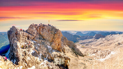 Gipfel der Zugspitze, Top of Germany, Deutschland 