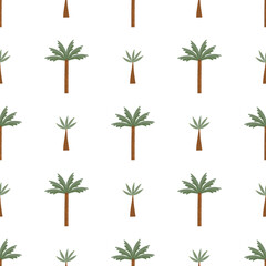 Vector seamless pattern on the theme of safari with palms
