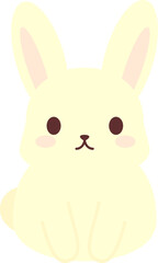 座っているうさぎ