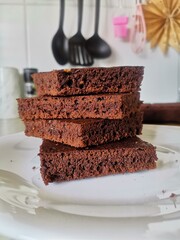 chocolate cake and coffee