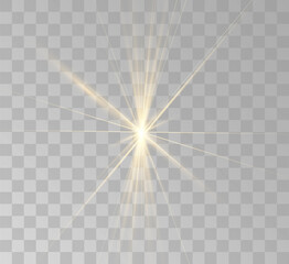 Transparent yellow sunlight special lens flash light effect. Front solar flare lenses	