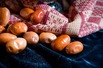 Dried fruits close-up. In a rustic style