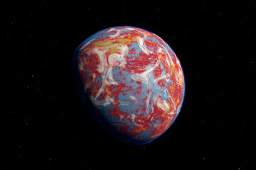Naklejka premium Alien Planet in the outer space. 3d rendering