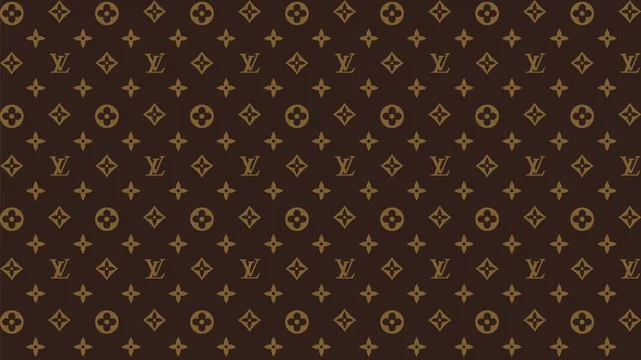 Lombok, Indonesia - Mei 5, 2022: Official pattern of louis vuitton