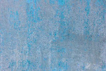Blue metal texture. Old collapsing surface. Abstract vintage background.