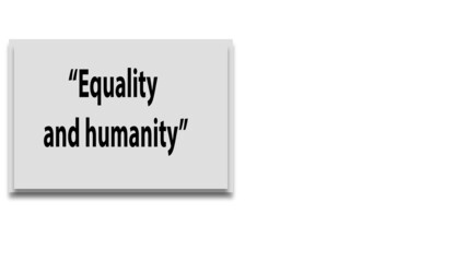 Equality and humanity solid background. Business, signs, and symbols, lifestyle motivational and emotional concepts. Copy space. Quote Poster and Flyer design.