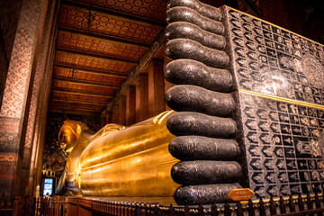 Gran buda acostado de Wat Pho, Bangkok, Tailandia