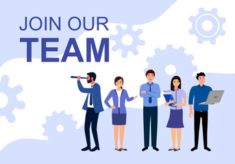Join our team concept vector illustration. Human resource for company job.
