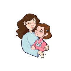 mother and child/ Maternity. Mother's Day. Watercolor concept banner.Love theme background. Happy Valentine's Day. Mother's day|