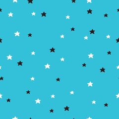 Simple seamless pattern with stars for textile, fabric manufacturing, wallpaper, covers, surface, print, gift wrap, scrapbooking. Vector.