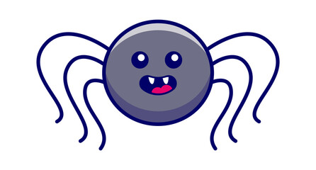 Cartoon spider character. Vector illustration