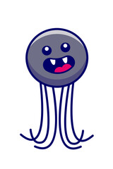 Cartoon spider character. Vector illustration