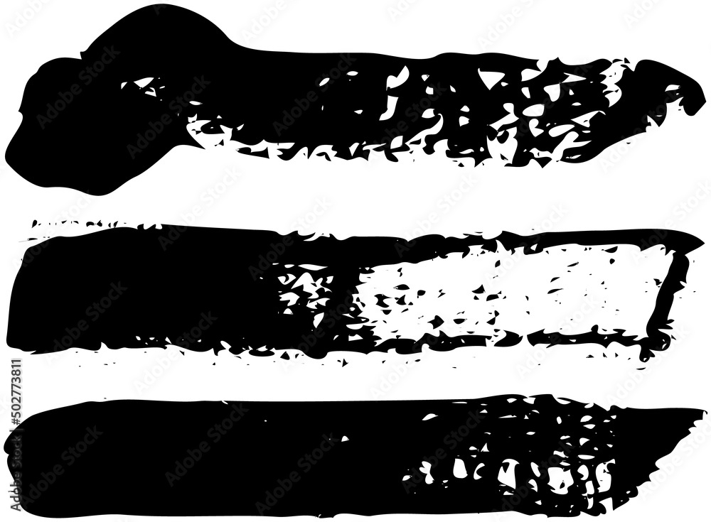 Poster set of different abstract shapes, smears and prints. black design elements isolated on white backgro