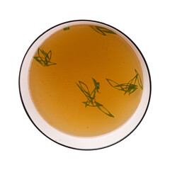 Isolated bowl of oriental broth sorpa on white background