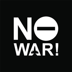 NO WAR Sign Illustration. Vector Illustration 