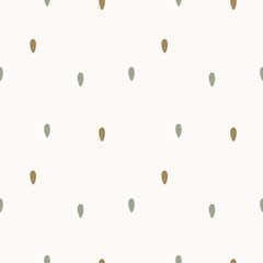 Minimalist seamless pattern with pastel water drops.