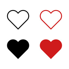 Heart vector icons