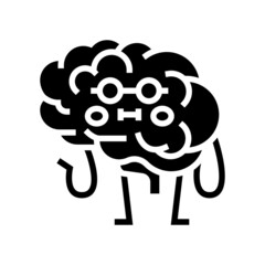 brain health glyph icon vector. brain health sign. isolated contour symbol black illustration