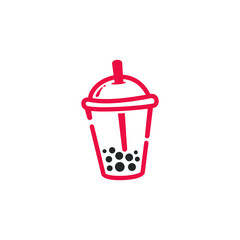 cup drink logo vector stock illustration