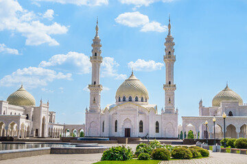 Fototapeta na wymiar Architectural ensemble of the White Mosque complex in Bolgar, Russia