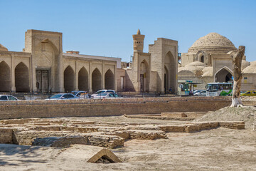 Excavations in historical center of Bukhara, Uzbekistan. City is so ancient that unexpected finds...