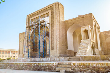 Fototapeta premium Namazgah Mosque in Bukhara, Uzbekistan. Prayer site intended for worship during the holidays of Eid al-Adha and Ramadan Bayram. Built in 1120
