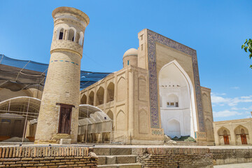 Scenic view of the historical buildings of the Chor-Bakr memorial complex (16th century). Shot in...