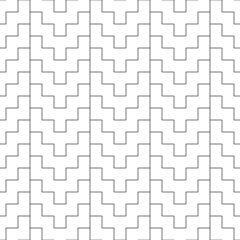 Seamless manji pattern. Interlocking chevrons background. Oriental symbols ornament. Traditional architecture wallpaper. Ancient ethnic mosaic motif. Digital paper, textile print. Vector art work.